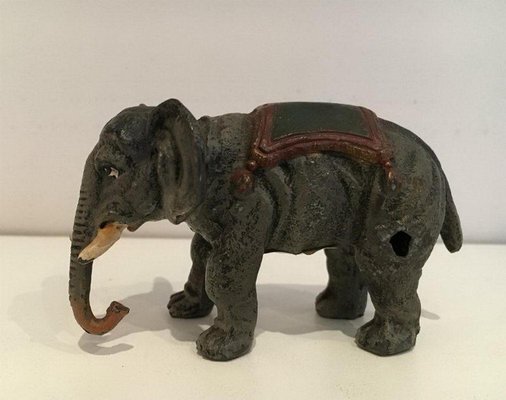 Antique Polychrome Elephant, 1900s-BA-658294