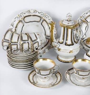 Antique Porcelain 11-Person Tea Set by Carl Tielsch, Set of 37-ZVH-1138715