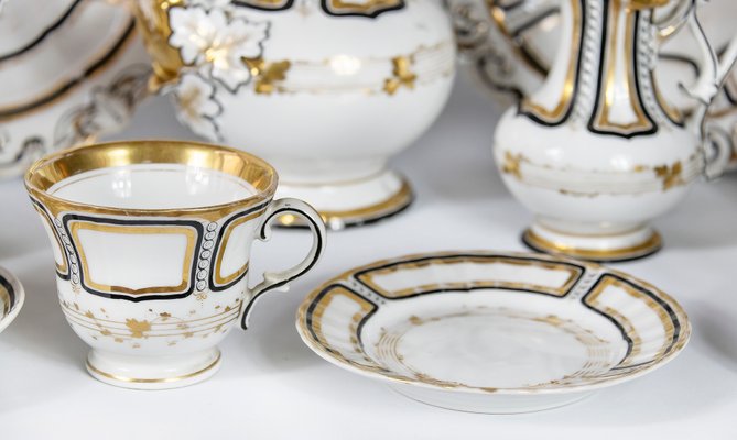 Antique Porcelain 11-Person Tea Set by Carl Tielsch, Set of 37-ZVH-1138715