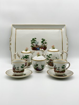 Antique Porcelain Coffee Service by Ginori, S.C.Ginori for Richard Ginori, Set of 8-PYA-860854