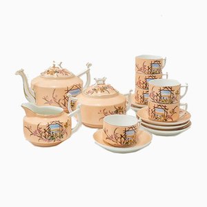 Antique Porcelain Coffee Service Set, Set of 15-UJE-750760