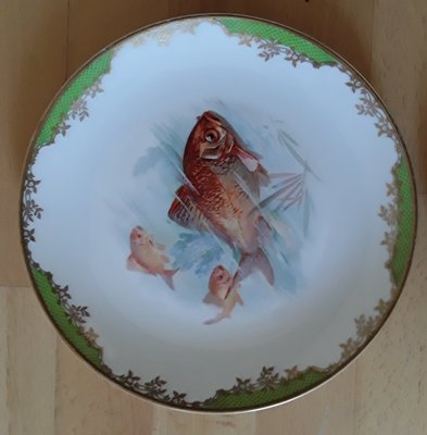 Antique Porcelain Feeder Set with Fish Motif from Rosenthal, 1928, Set of 6-HOI-1360414