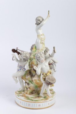 Antique Porcelain Group the Music Players-WFS-744707