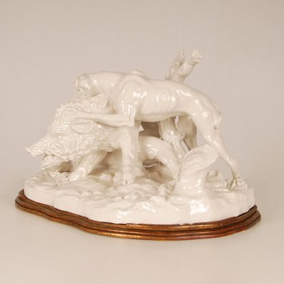 Antique Porcelain Hunting Scene, 19th-Century-GOE-1121728