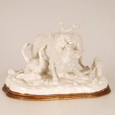 Antique Porcelain Hunting Scene, 19th-Century-GOE-1121728