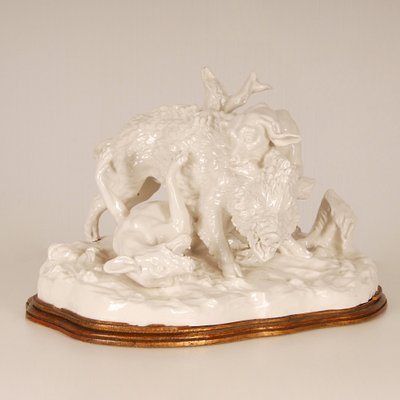 Antique Porcelain Hunting Scene, 19th-Century-GOE-1121728