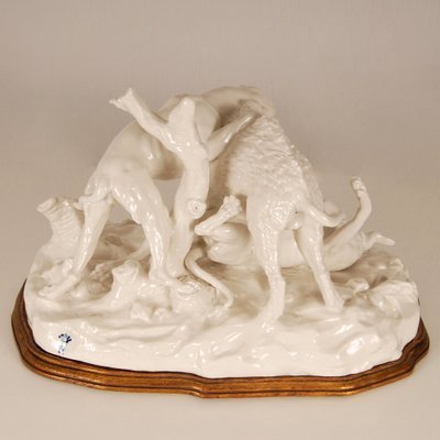 Antique Porcelain Hunting Scene, 19th-Century-GOE-1121728