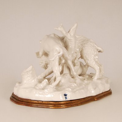 Antique Porcelain Hunting Scene, 19th-Century-GOE-1121728