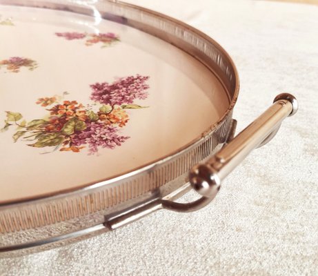 Antique Porcelain Metal Tray, 1930s-ELB-1094557