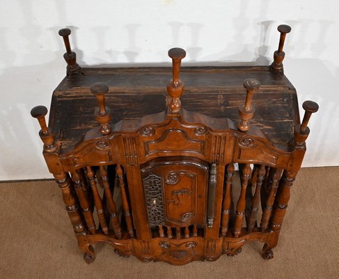 Antique Provencal Bread Cabinet in Walnut, 18th Century-RVK-1440560