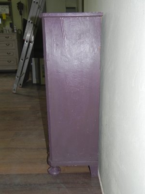 Antique Purple Lacquered Nightstand-CDG-952349