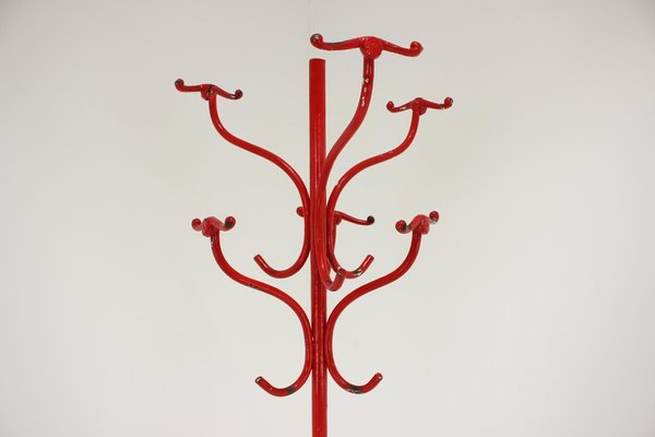 Antique Red Cast Iron Coat Rack, 1920s-TZ-1269898