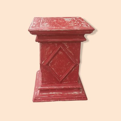 Antique Red Wooden Stand-GEL-1431703