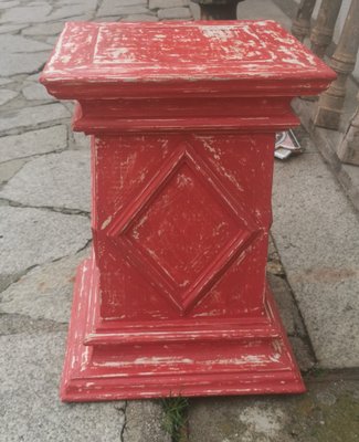 Antique Red Wooden Stand-GEL-1431703