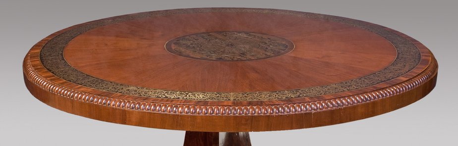 Antique Regency Mahogany Center Table-LQ-943549