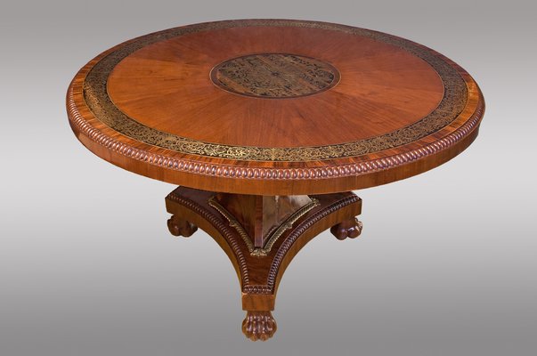 Antique Regency Mahogany Center Table-LQ-943549