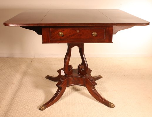 Antique Regency Mahogany Pembroke Table-HPU-861577