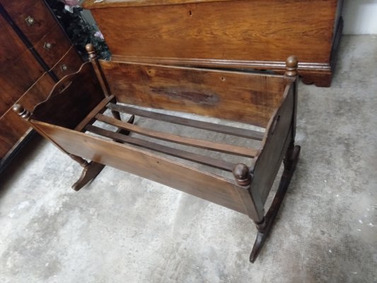 Antique Rocking Cradle in Walnut-ZFY-1186294