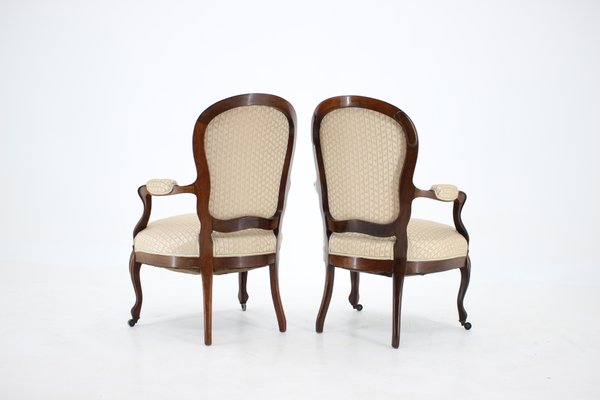 Antique Rococo Style Danish Armchairs, 1900s, Set of 2-TZ-582146