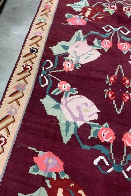 Antique Romanian Handmade Bessarabian Kilim, 1960s-JZV-1397334