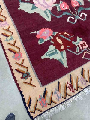 Antique Romanian Handmade Bessarabian Kilim, 1960s-JZV-1397334