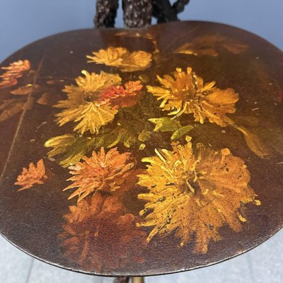 Antique Rose Branches Plant Table with Flower-Painted Plateaus-NPL-2016950