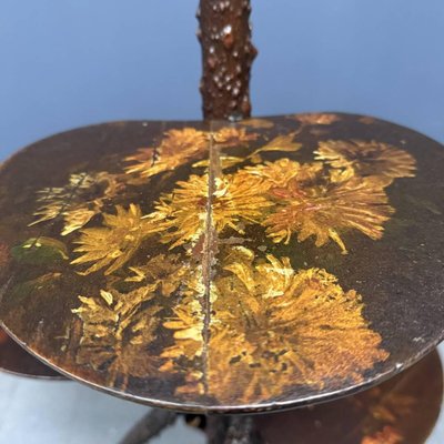 Antique Rose Branches Plant Table with Flower-Painted Plateaus-NPL-2016950