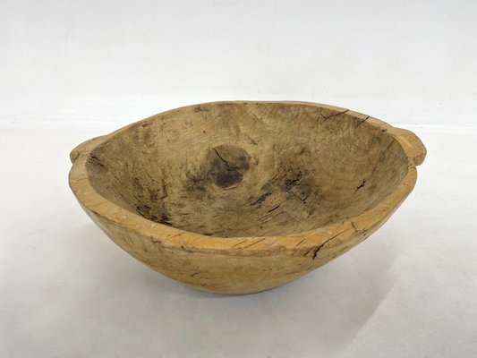 Antique Round Wooden Dough Trough, 1900s-TZ-1358337