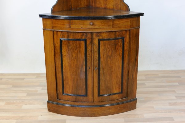 Antique Rounded Front End Walnut Corner Sideboard-GAP-659013