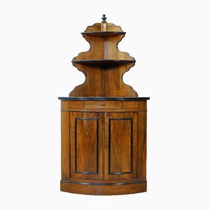 Antique Rounded Front End Walnut Corner Sideboard-GAP-659013