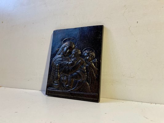 Antique Russian Wall Relief Icon in Bronze, 19th Century-LCR-1087186