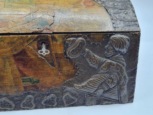 Antique Russian Wooden Box with Basma Abramtsevo-OZS-1360256