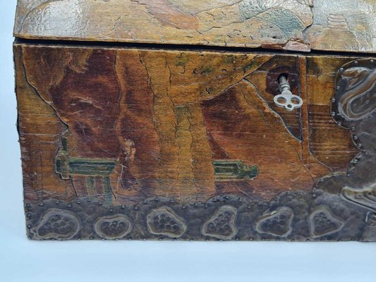 Antique Russian Wooden Box with Basma Abramtsevo-OZS-1360256