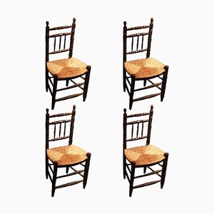 Antique Rustic Dining Chairs, Set of 4-ODB-881088