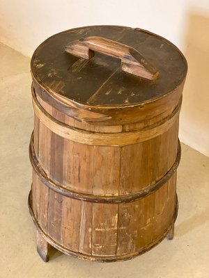 Antique Rustic Mountain Container For Flour-NPC-1441983