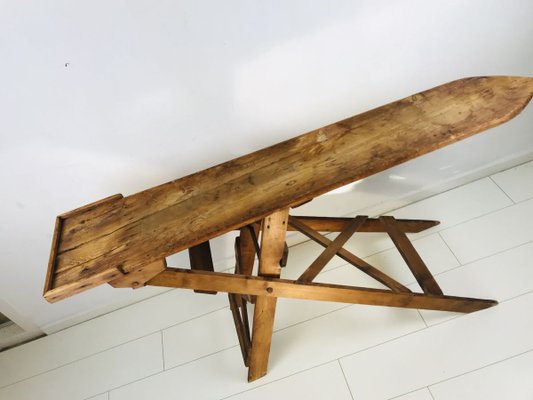 Antique Rustic Solid Wood Folding Ironing Board, 1900s-WQJ-777955