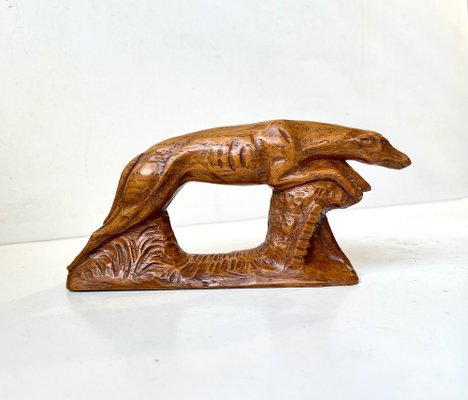 Antique Scandinavian Oak Greyhound-LCR-1309523