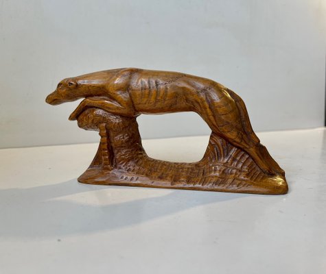 Antique Scandinavian Oak Greyhound-LCR-1309523