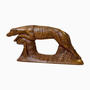 Antique Scandinavian Oak Greyhound-LCR-1309523