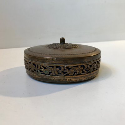 Antique Scandinavian Trinket Box in Bronze and Brass, 1920s-LCR-1001413