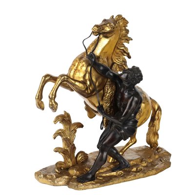 Antique Sculpture Tamer with Horse by G. Coustou, France, 19th Century-VMM-2023816