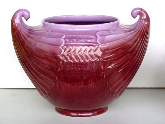 Antique Secessionist Ceramic Cachepot Vase by Christopher Dresser for SCI Laveno, 1900s-KGD-697020