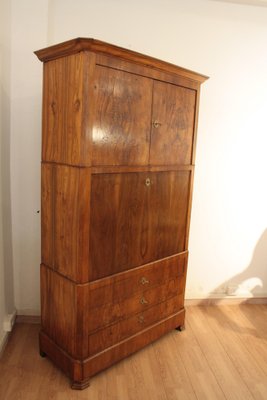 Antique Secretaire in Solid Oak and Walnut-BZF-1291810