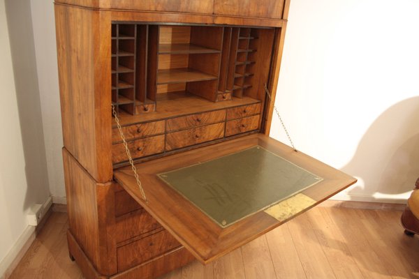 Antique Secretaire in Solid Oak and Walnut-BZF-1291810