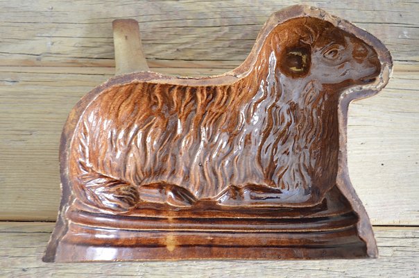 Antique Sheep Baking Form, 1850s-OV-1755756