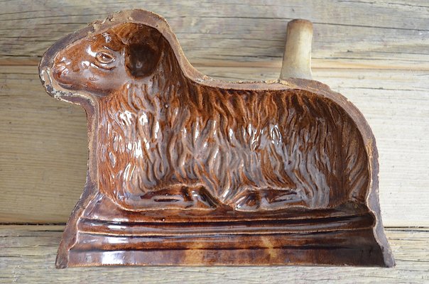 Antique Sheep Baking Form, 1850s-OV-1755756