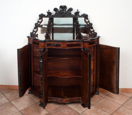 Antique Sicilian Buffet in Polychrome Woods, 19th Century-KKK-1215139