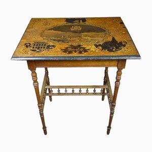 Antique Side Table in Inlaid Wood-IA-1412495