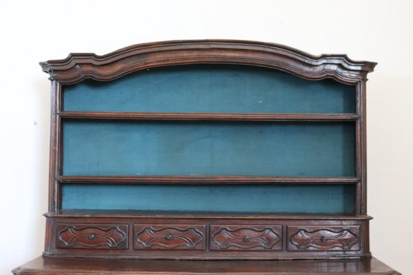 Antique Sideboard in Solid Walnut with Plate Rack, 1680s-DCO-1352045