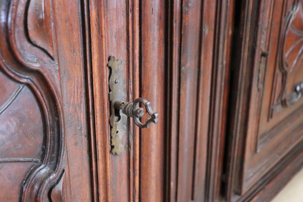 Antique Sideboard in Solid Walnut with Plate Rack, 1680s-DCO-1352045